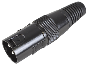 XLR Connector Pack with 5 Male and 5 Female XLR Connectors in Black